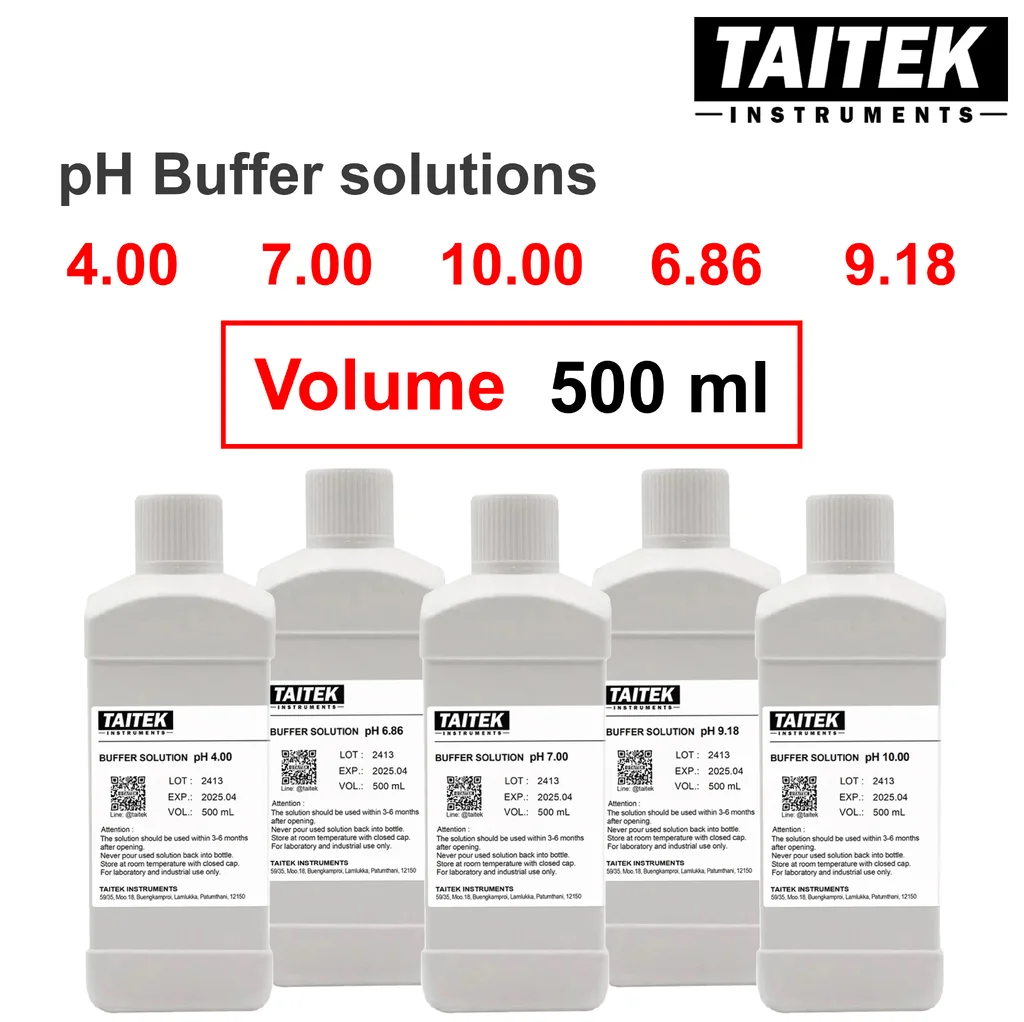TAITEK pH Buffer Solution 4.00 6.86 7.00 9.18 10.00 Calibration Solutions for pH Meters (500 mL) TAITEK pH Buffer Solution 4.00 6.86 7.00 9.18 10.00 Calibration Solutions for pH Meters (500 mL)