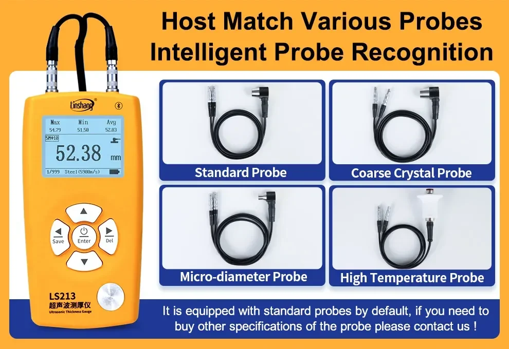 เครื่องวัดความหนาวัสดุ Ultrasonic Thickness Gauge Linshang LS213 เครื่องวัดความหนาวัสดุ Ultrasonic Thickness Gauge Linshang LS213