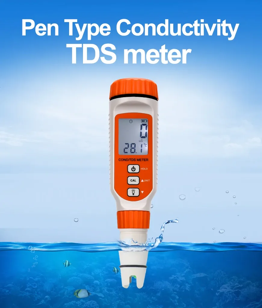 เครื่องวัดคุณภาพน้ำ EC/TDS Meter SMART SENSOR รุ่น AR8011 คาลิเบรท 3points ช่วงการวัด 0~ 19999&mu;s ค่าความแม่นยำ &plusmn;3% F.S.