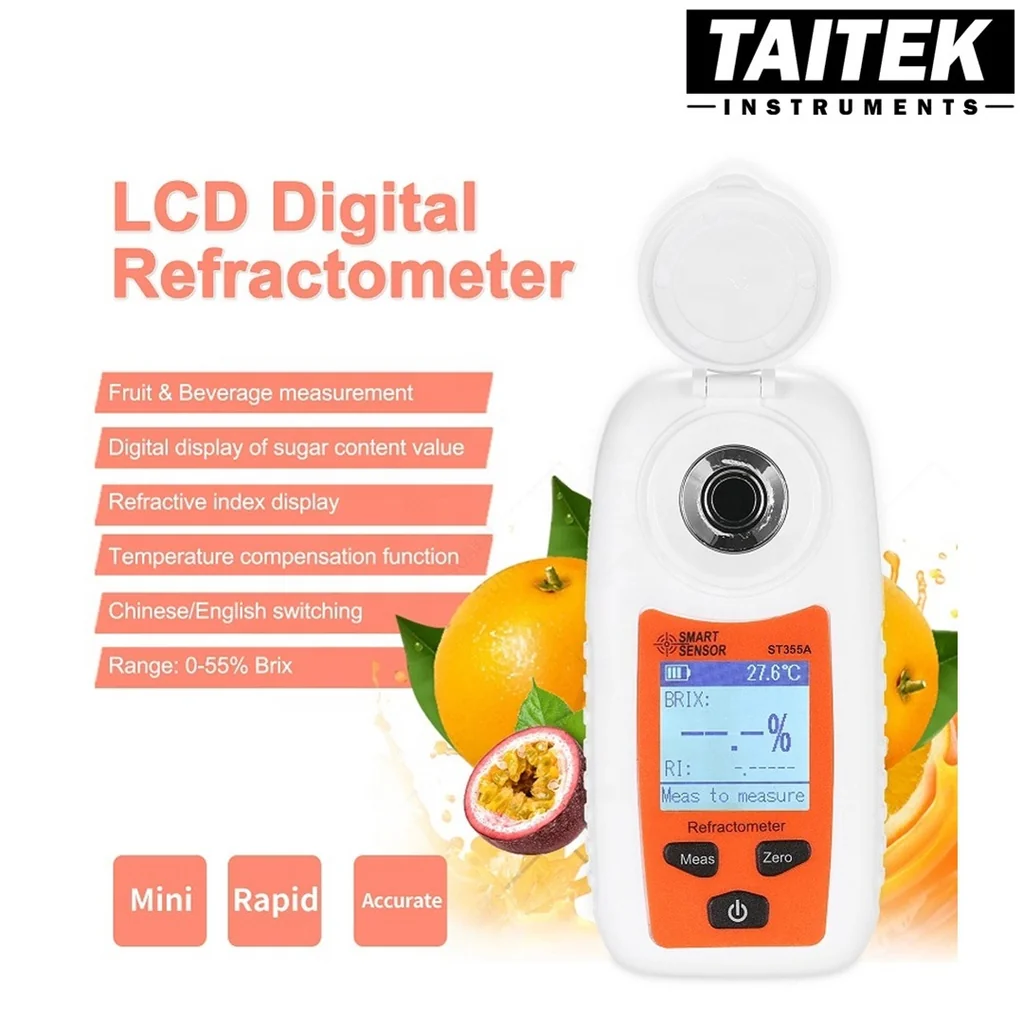 เครื่องวัดความหวาน Sugar Brix Refractometer SMART SENSOR รุ่น ST355A 0.0%~55.0% Brix เครื่องวัดความหวาน Sugar Brix Refractometer SMART SENSOR รุ่น ST355A 0.0%~55.0% Brix