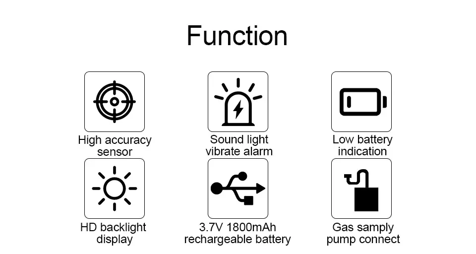 เครื่องตรวจจับก๊าซ Multifunctional Gas Detector SMART SENSOR ST8904 เครื่องตรวจจับก๊าซ Multifunctional Gas Detector SMART SENSOR ST8904