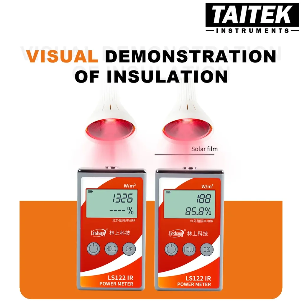 เครื่องวัดแสงอินฟราเรด IR Power Meter Linshang รุ่น LS122 Power 0-40000 W/m² Spectral 1000nm-1700nm IR Infrared Radiometer/Radiation Intensity/Solar Film/Window Tint Meter เครื่องวัดแสงอินฟราเรด IR Power Meter Linshang รุ่น LS122 Power 0-40000 W/m² Spectral 1000nm-1700nm IR Infrared Radiometer/Radiation Intensity/Solar Film/Window Tint Meter