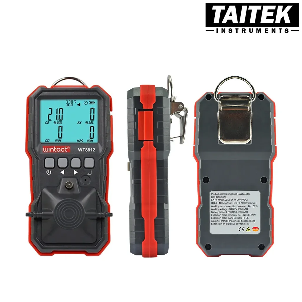 เครื่องตรวจวัดก๊าซ Compound Gas Detector Wintact รุ่น WT8812 4 in 1 LEL O2 H2S CO เครื่องตรวจวัดก๊าซ Compound Gas Detector Wintact รุ่น WT8812 4 in 1 LEL O2 H2S CO