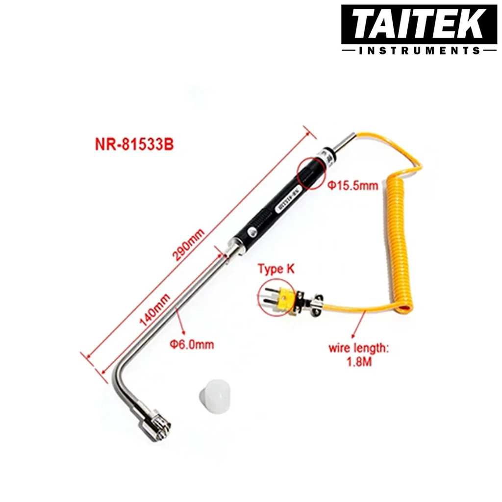 โพรบวัดอุณหภูมิ Type K Surface Thermocouple Probe ช่วงการวัดอุณหภูมิ -50~500°C โพรบวัดอุณหภูมิ Type K Surface Thermocouple Probe ช่วงการวัดอุณหภูมิ -50~500°C