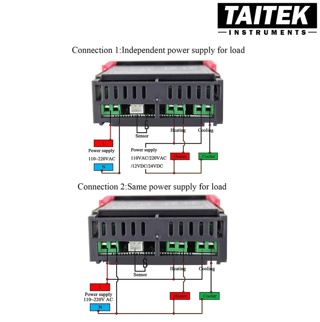 เครื่องควบคุมอุณหภูมิ Temperature Controller รุ่น STC-1000 ไฟเลี้ยง 12VDC ช่วงการวัด -50~90°C ความละเอียด 0.1°C
