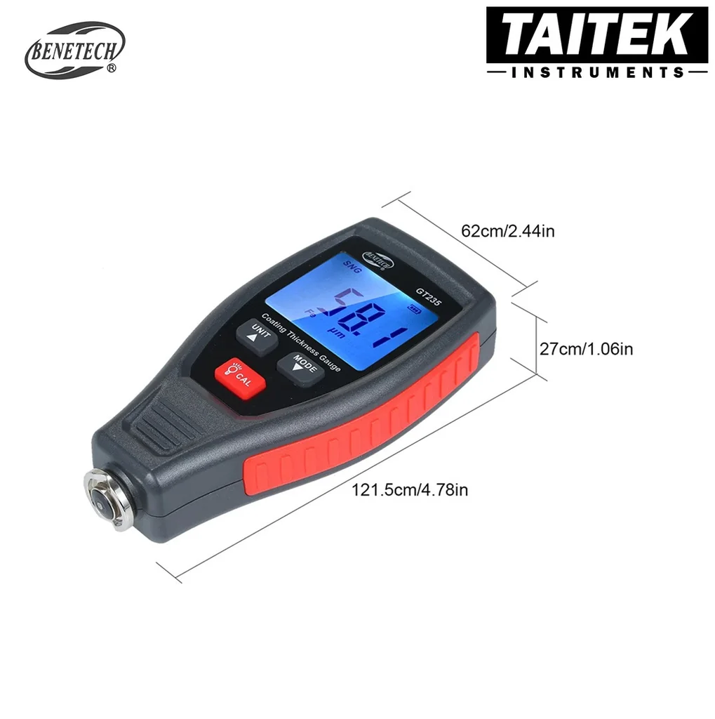 เครื่องวัดความหนาผิวเคลือบ Coating Thickness Gauge BENETECH รุ่น GT235 ช่วงการวัด 0~1800um ความละเอียด 0.1um เครื่องวัดความหนาผิวเคลือบ Coating Thickness Gauge BENETECH รุ่น GT235 ช่วงการวัด 0~1800um ความละเอียด 0.1um