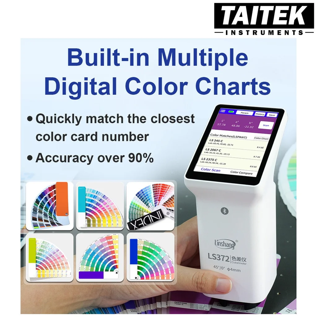 เครื่องวัดสี Multifunctional Colorimeter Linshang รุ่น LS372 Measuring aperture 4mm Illumination geometry 45/0 เหมาะกับการวัดบนพื้นที่ขนาดเล็กของงานพิมพ์ ฉลาก และบรรจุภัณฑ์ เครื่องวัดสี Multifunctional Colorimeter Linshang รุ่น LS372 Measuring aperture 4mm Illumination geometry 45/0 เหมาะกับการวัดบนพื้นที่ขนาดเล็กของงานพิมพ์ ฉลาก และบรรจุภัณฑ์