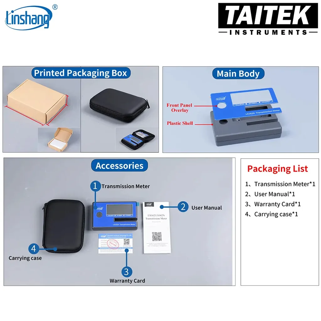 เครื่องวัดฟิล์มกรองแสง Solar Film/Film Transmission/Window Tint Meter Linshang รุ่น LS162A IR peak wavelength 1400nm เครื่องวัดฟิล์มกรองแสง Solar Film/Film Transmission/Window Tint Meter Linshang รุ่น LS162A IR peak wavelength 1400nm