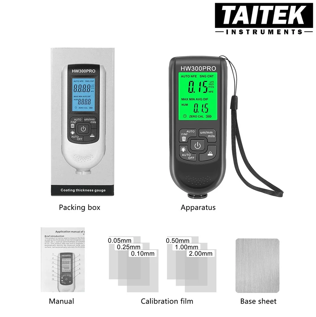 เครื่องวัดความหนาผิวเคลือบ Coating Thickness Gauge รุ่น HW300PRO ช่วงการวัด 0~2000um ความละเอียด 1um เครื่องวัดความหนาผิวเคลือบ Coating Thickness Gauge รุ่น HW300PRO ช่วงการวัด 0~2000um ความละเอียด 1um