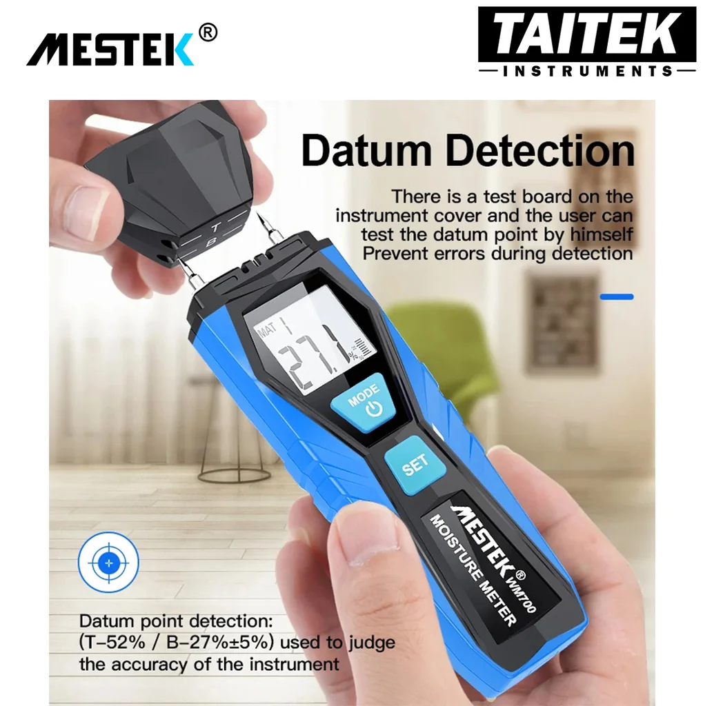 เครื่องวัดความชื้นไม้ พื้นและผนังปูน Wood Moisture Tester MESTEK รุ่น WM700 ช่วงการวัด 3.7~82% ความละเอียด 0.1% เครื่องวัดความชื้นไม้ พื้นและผนังปูน Wood Moisture Tester MESTEK รุ่น WM700 ช่วงการวัด 3.7~82% ความละเอียด 0.1%