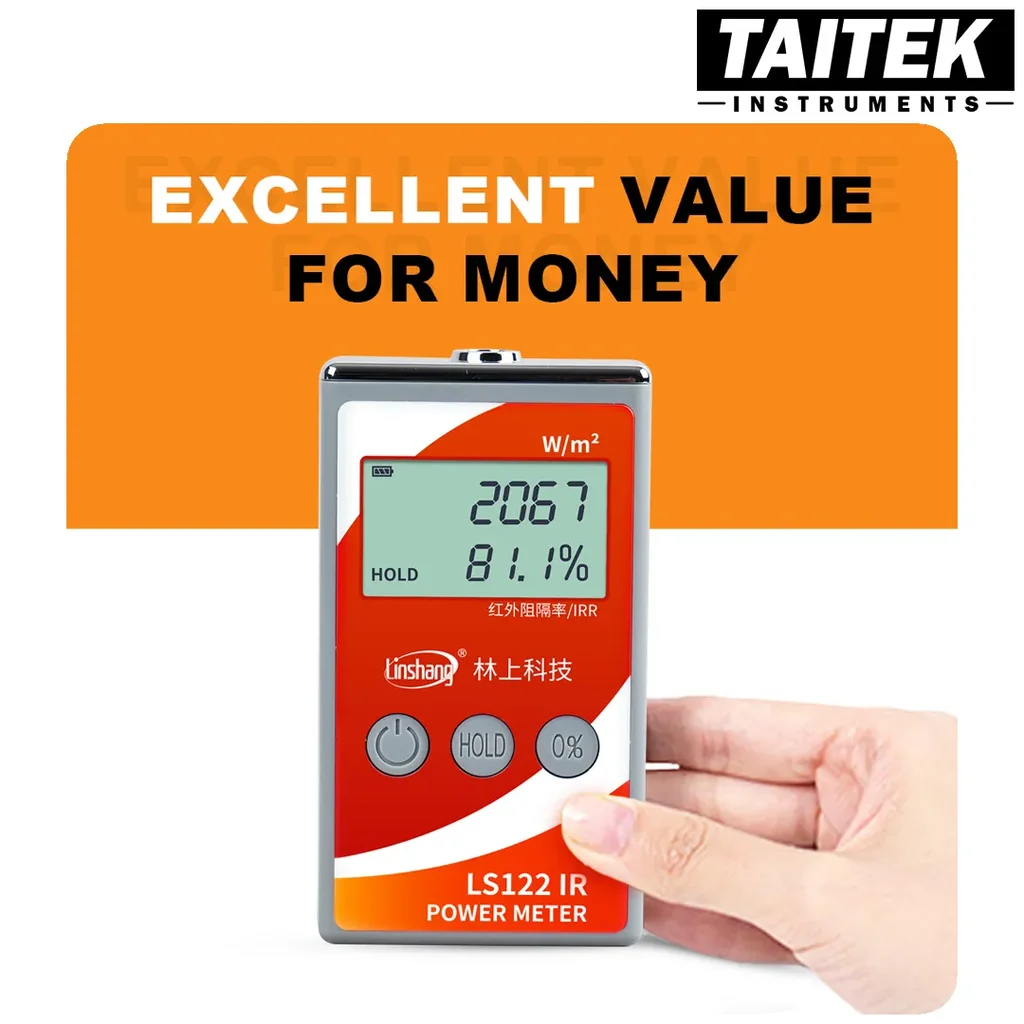 เครื่องวัดแสงอินฟราเรด IR Power Meter Linshang รุ่น LS122 Power 0-40000 W/m² Spectral 1000nm-1700nm IR Infrared Radiometer/Radiation Intensity/Solar Film/Window Tint Meter เครื่องวัดแสงอินฟราเรด IR Power Meter Linshang รุ่น LS122 Power 0-40000 W/m² Spectral 1000nm-1700nm IR Infrared Radiometer/Radiation Intensity/Solar Film/Window Tint Meter
