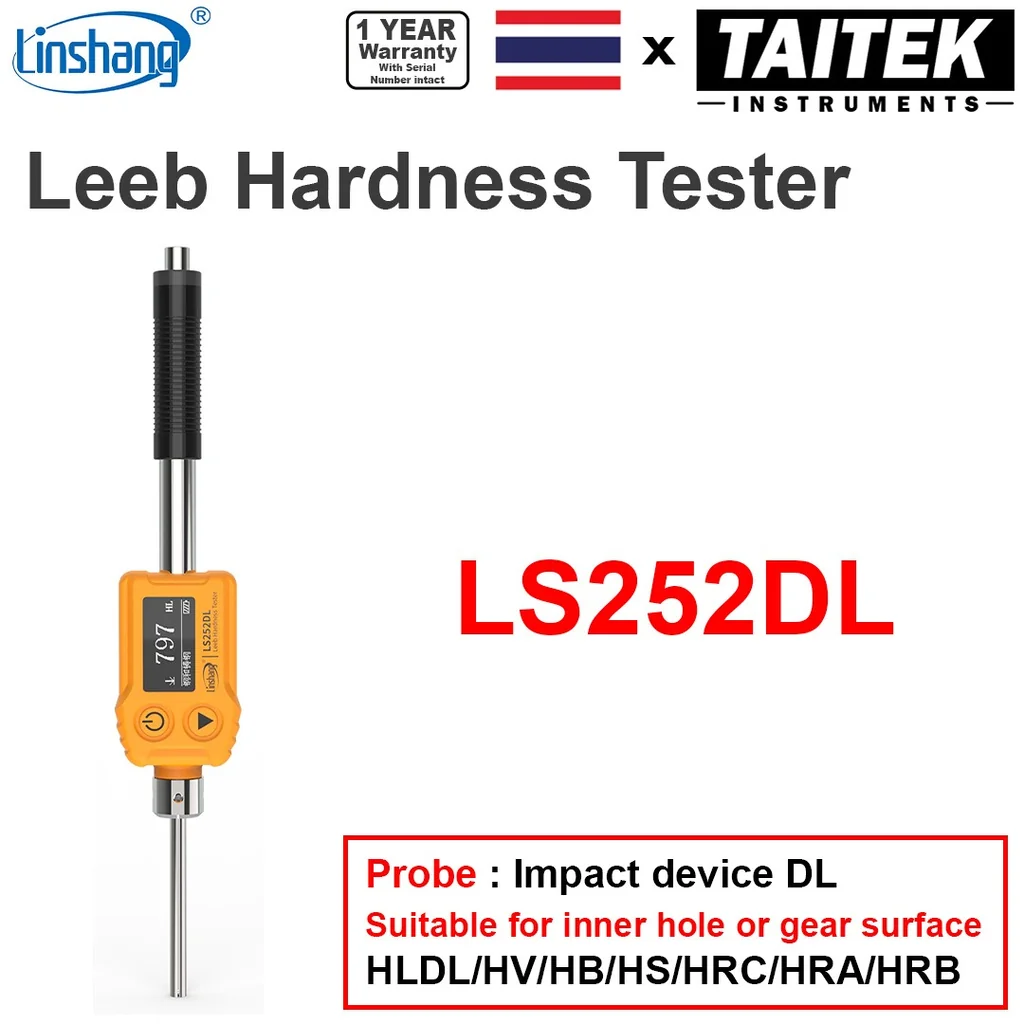 เครื่องวัดความแข็งโลหะ Leeb Hardness Tester Linshang รุ่น LS252DL ความแม่นยำสูง HL HV HB HS HRA HRB HRC สำหรับเหล็กและโลหะ เหมาะกับฟันฟือง เฟืองโซ่และร่องแคบ เครื่องวัดความแข็งโลหะ Leeb Hardness Tester Linshang รุ่น LS252DL ความแม่นยำสูง HL HV HB HS HRA HRB HRC สำหรับเหล็กและโลหะ เหมาะกับฟันฟือง เฟืองโซ่และร่องแคบ