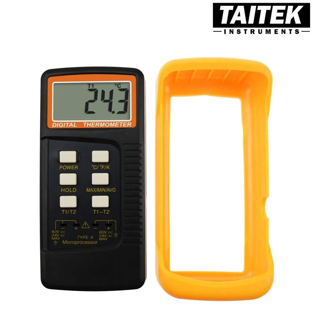 เครื่องวัดอุณหภูมิ K-type Thermometer รุ่น 68022_2P ช่วงการวัดอุณหภูมิ -50~1300°C ความละเอียด 0.1°C เครื่องวัดอุณหภูมิ K-type Thermometer รุ่น 68022_2P ช่วงการวัดอุณหภูมิ -50~1300°C ความละเอียด 0.1°C