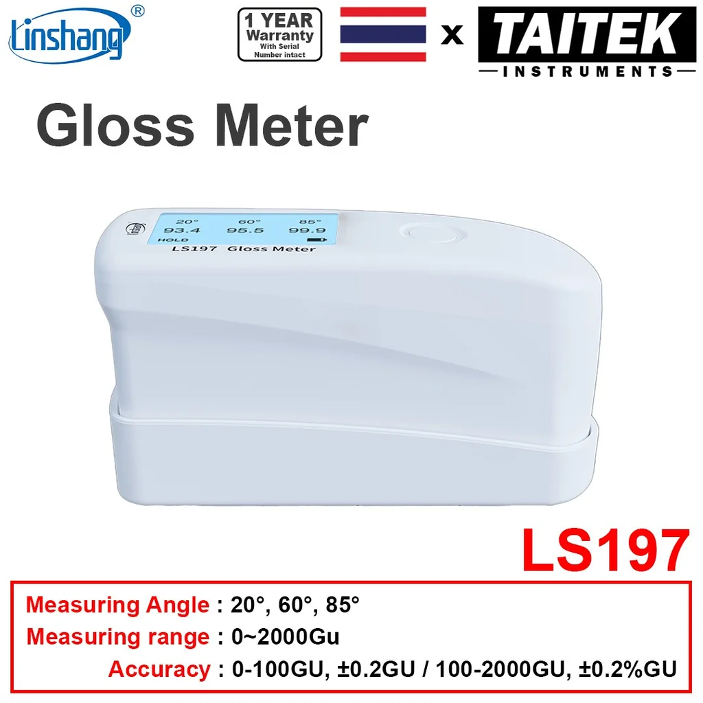 เครื่องวัดความเงาแบบ 3มุมองศา Three Angles Gloss meter Linshang รุ่น LS197 มุมองศา 20º 60º 85º ช่วงการวัด 0-2000GU เครื่องวัดความเงาแบบ 3มุมองศา Three Angles Gloss meter Linshang รุ่น LS197 มุมองศา 20º 60º 85º ช่วงการวัด 0-2000GU