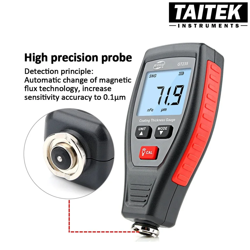 เครื่องวัดความหนาผิวเคลือบ Coating Thickness Gauge BENETECH รุ่น GT235 ช่วงการวัด 0~1800um ความละเอียด 0.1um เครื่องวัดความหนาผิวเคลือบ Coating Thickness Gauge BENETECH รุ่น GT235 ช่วงการวัด 0~1800um ความละเอียด 0.1um
