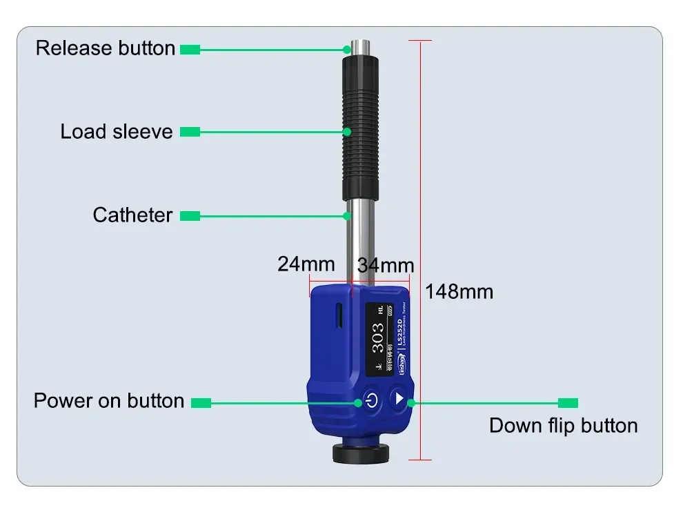 เครื่องวัดความแข็ง Leeb Hardness Tester Linshang LS252D เครื่องวัดความแข็ง Leeb Hardness Tester Linshang LS252D
