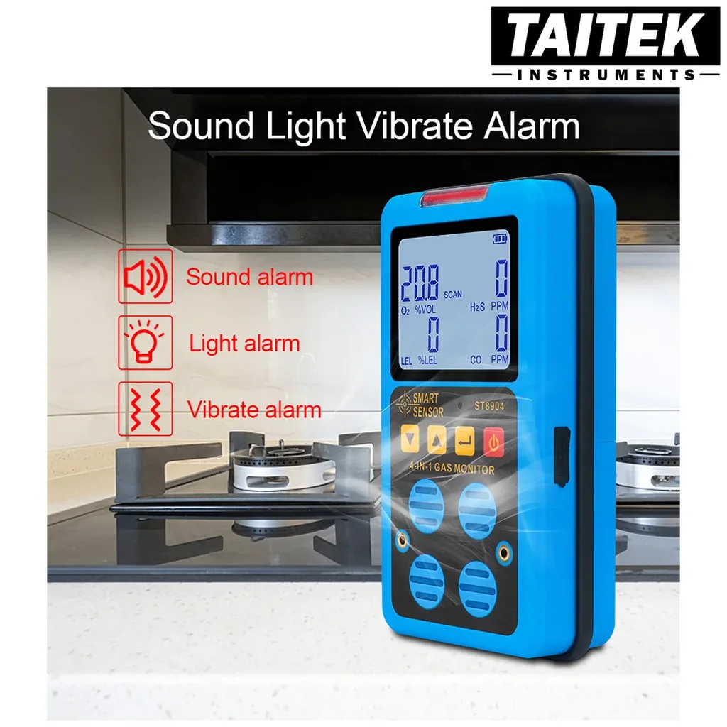 เครื่องตรวจจับก๊าซ Multifunctional Gas Detector SMART SENSOR รุ่น ST8904 4 in 1 LEL O2 H2S CO เครื่องตรวจจับก๊าซ Multifunctional Gas Detector SMART SENSOR รุ่น ST8904 4 in 1 LEL O2 H2S CO