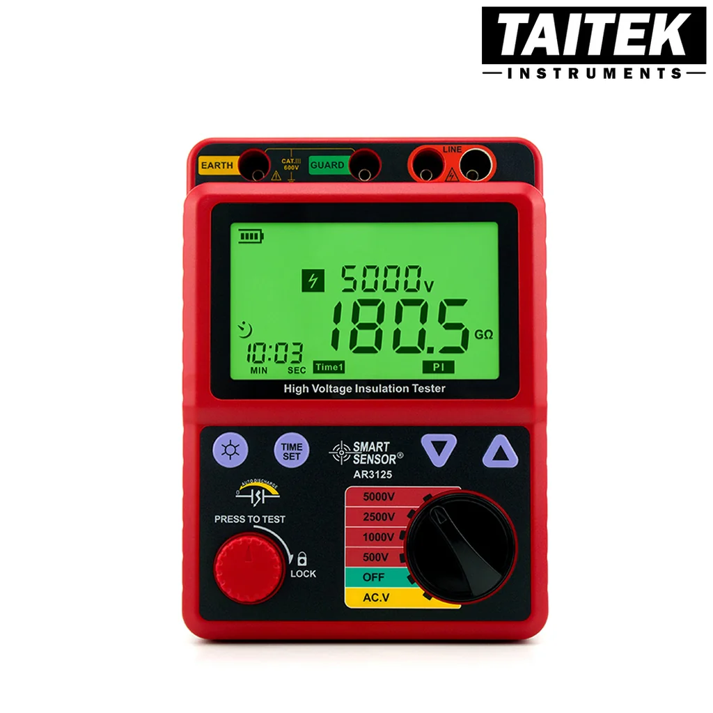 เครื่องทดสอบความเป็นฉนวนไฟฟ้าแรงสูง High Voltage Insulation Resistance Tester SMART SENSOR รุ่น AR3125 เครื่องทดสอบความเป็นฉนวนไฟฟ้าแรงสูง High Voltage Insulation Resistance Tester SMART SENSOR รุ่น AR3125