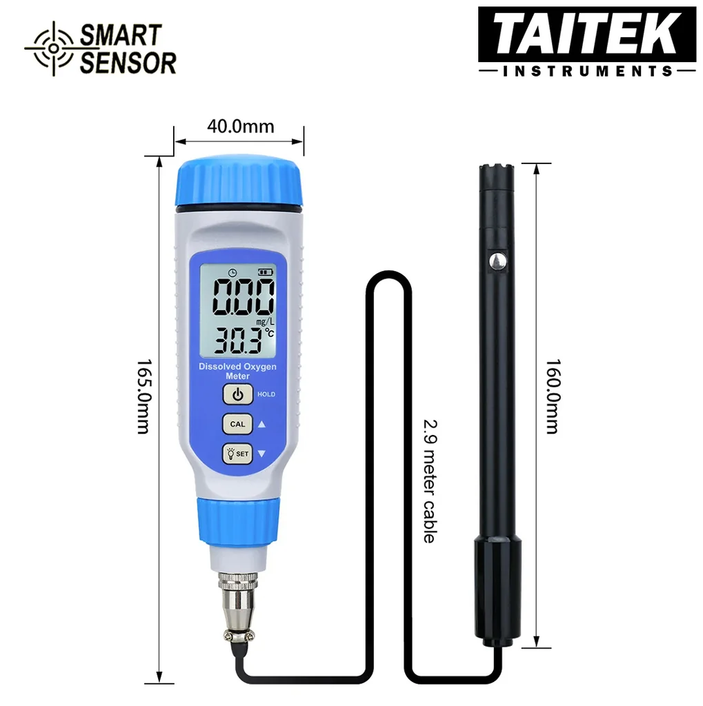 เครื่องวัดออกซิเจนในน้ำ Dissolved Oxygen Meter SMART SENSOR รุ่น AR8210 ช่วงการวัด 0~20mg/L ความแม่นยำ ±0.4mg/L เครื่องวัดออกซิเจนในน้ำ Dissolved Oxygen Meter SMART SENSOR รุ่น AR8210 ช่วงการวัด 0~20mg/L ความแม่นยำ ±0.4mg/L