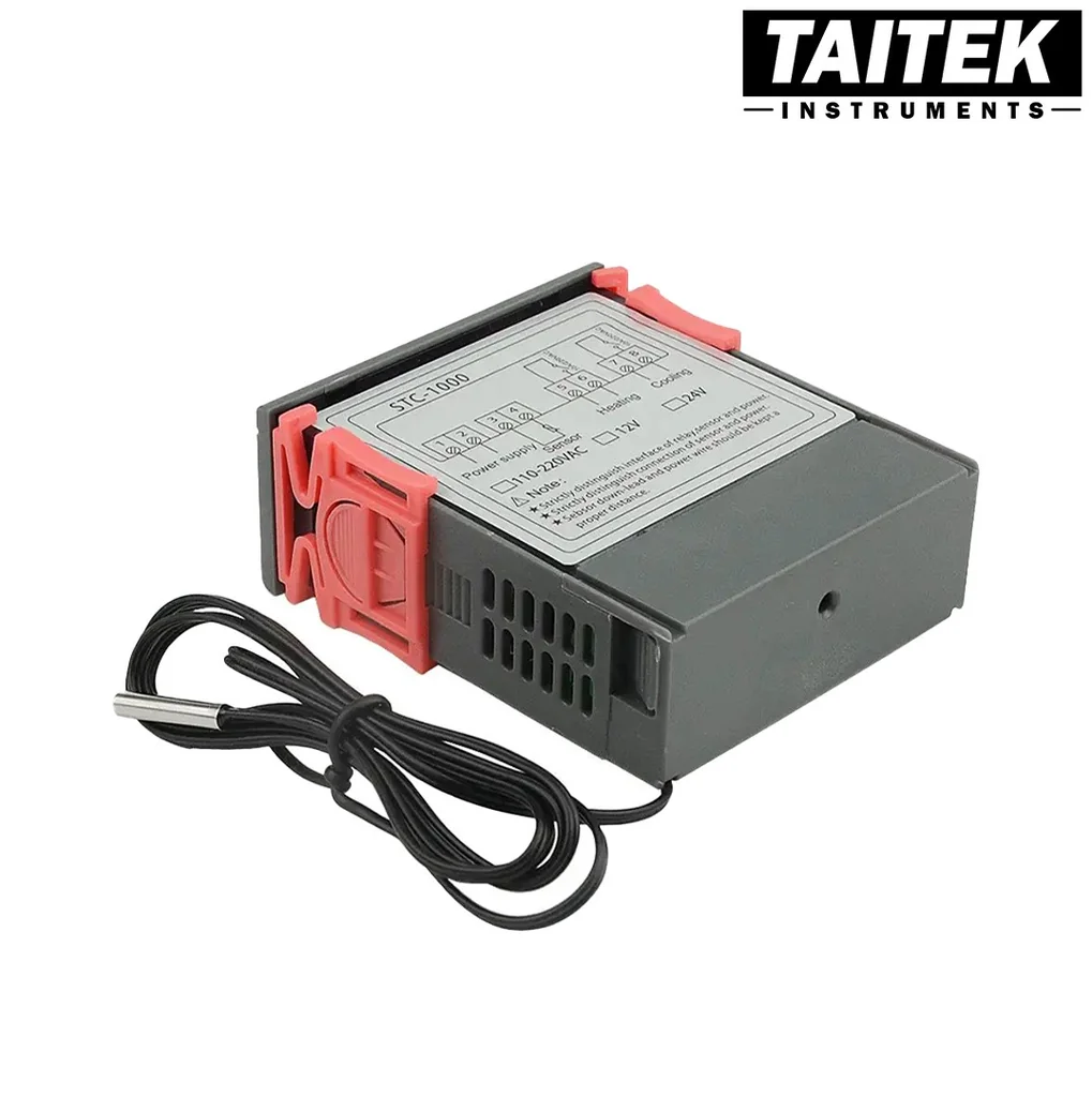 เครื่องควบคุมอุณหภูมิ Temperature Controller รุ่น STC-1000 ไฟเลี้ยง 12VDC ช่วงการวัด -50~90°C ความละเอียด 0.1°C