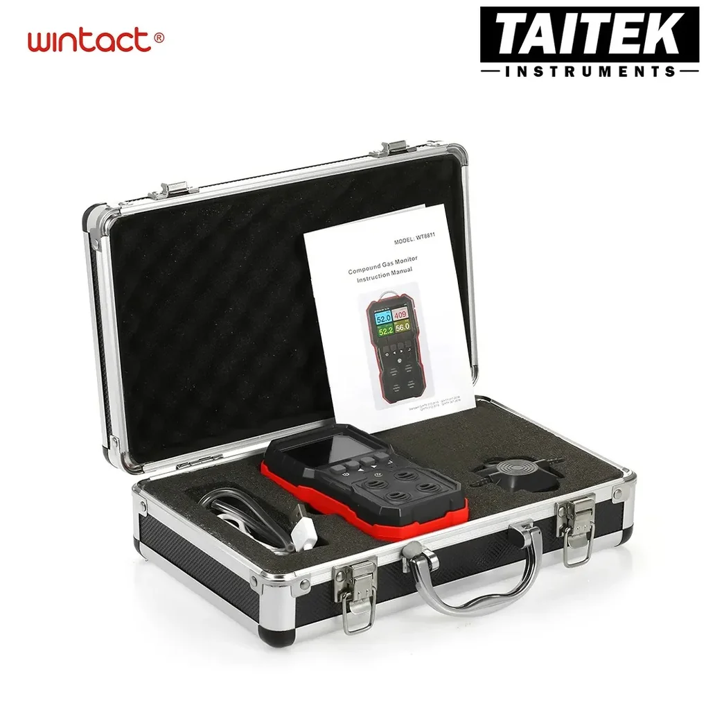 เครื่องตรวจวัดก๊าซ Compound Gas Detector Data Logger Wintact รุ่น WT8811 4 in 1 LEL O2 H2S CO