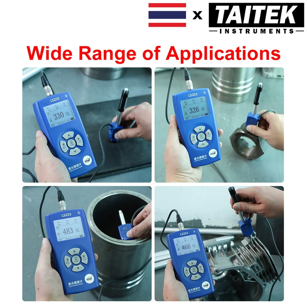 เครื่องวัดความแข็งโลหะ Leeb Hardness Tester Linshang รุ่น LS253 DC-Probe ระดับมืออาชีพความแม่นยำสูง HL HV HB HS HRA HRB HRC สำหรับเหล็กและโลหะ เครื่องวัดความแข็งโลหะ Leeb Hardness Tester Linshang รุ่น LS253 DC-Probe ระดับมืออาชีพความแม่นยำสูง HL HV HB HS HRA HRB HRC สำหรับเหล็กและโลหะ