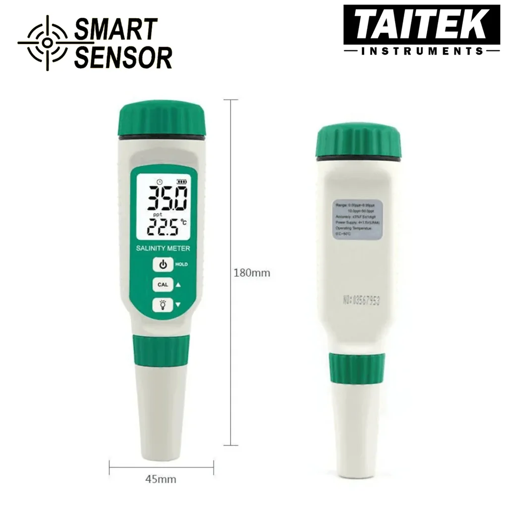 เครื่องวัดความเค็ม Salinity meter SMART SENSOR รุ่น AR8012 คาลิเบรท 4points ช่วงการวัด 0ppt-100ppt ค่าความแม่นยำ ±3% F.S. เครื่องวัดความเค็ม Salinity meter SMART SENSOR รุ่น AR8012 คาลิเบรท 4points ช่วงการวัด 0ppt-100ppt ค่าความแม่นยำ ±3% F.S.