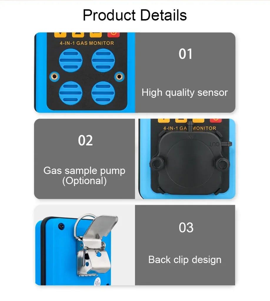 เครื่องตรวจจับก๊าซ Multifunctional Gas Detector SMART SENSOR ST8904 เครื่องตรวจจับก๊าซ Multifunctional Gas Detector SMART SENSOR ST8904