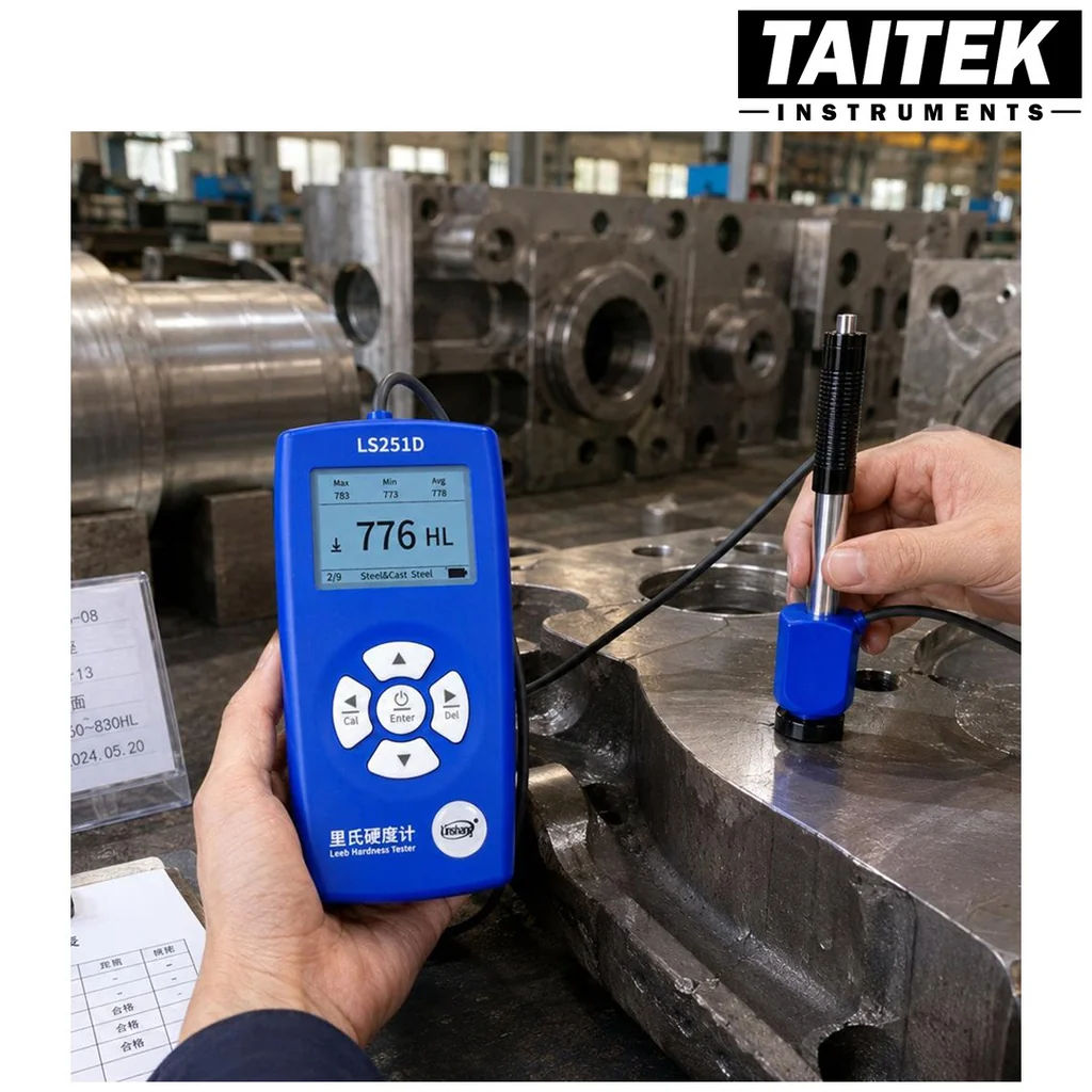 เครื่องวัดความแข็งโลหะ Leeb Hardness Tester Linshang รุ่น LS251D ความแม่นยำสูง HL HV HB HS HRA HRB HRC สำหรับเหล็กและโลหะ เครื่องวัดความแข็งโลหะ Leeb Hardness Tester Linshang รุ่น LS251D ความแม่นยำสูง HL HV HB HS HRA HRB HRC สำหรับเหล็กและโลหะ