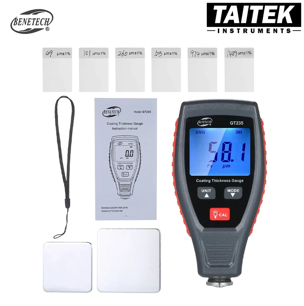 เครื่องวัดความหนาผิวเคลือบ Coating Thickness Gauge BENETECH รุ่น GT235 ช่วงการวัด 0~1800um ความละเอียด 0.1um เครื่องวัดความหนาผิวเคลือบ Coating Thickness Gauge BENETECH รุ่น GT235 ช่วงการวัด 0~1800um ความละเอียด 0.1um