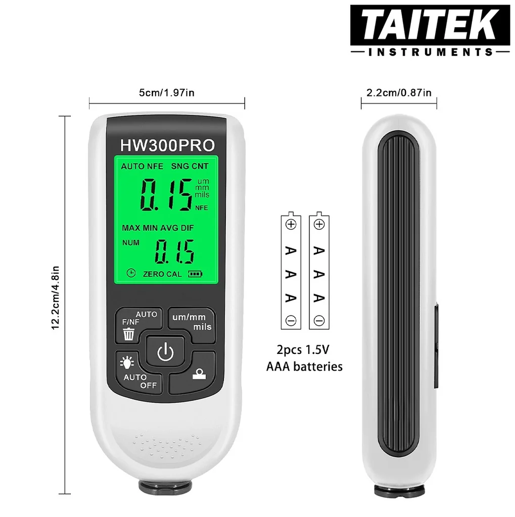 เครื่องวัดความหนาผิวเคลือบ Coating Thickness Gauge รุ่น HW300PRO ช่วงการวัด 0~2000um ความละเอียด 1um เครื่องวัดความหนาผิวเคลือบ Coating Thickness Gauge รุ่น HW300PRO ช่วงการวัด 0~2000um ความละเอียด 1um