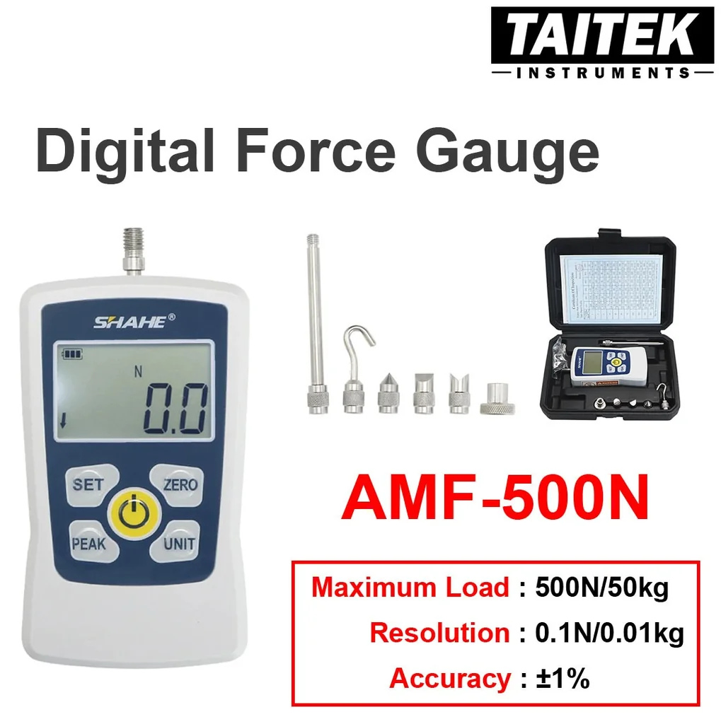 เครื่องวัดแรงดึง/แรงกด Digital Force Gauge SHAHE รุ่น AMF-500N Maximum load 500N/50kg เครื่องวัดแรงดึง/แรงกด Digital Force Gauge SHAHE รุ่น AMF-500N Maximum load 500N/50kg