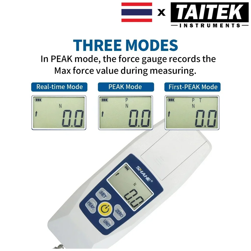 เครื่องวัดแรงดึง/แรงกด Digital Force Gauge SHAHE รุ่น KF-500N Maximum load 500N/50kg เครื่องวัดแรงดึง/แรงกด Digital Force Gauge SHAHE รุ่น KF-500N Maximum load 500N/50kg