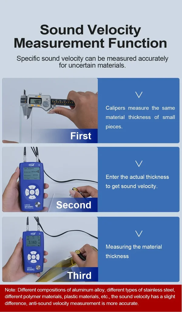 เครื่องวัดความหนาวัสดุ Ultrasonic Thickness Gauge Linshang LS212 เครื่องวัดความหนาวัสดุ Ultrasonic Thickness Gauge Linshang LS212