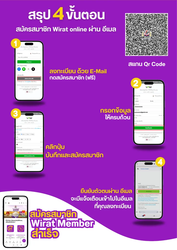 วิธีการสมัครใช้งานด้วย Email วิธีการสมัครใช้งานด้วย Email