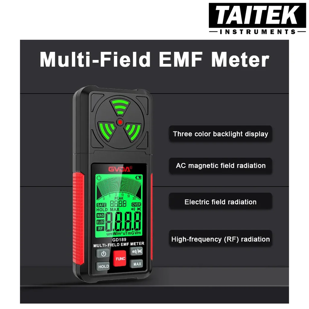 เครื่องวัดสนามแม่เหล็กไฟฟ้า EMF Meter GVDA รุ่น GD189 3in1 RF/Microwave Electric field Magnetic field เครื่องวัดสนามแม่เหล็กไฟฟ้า EMF Meter GVDA รุ่น GD189 3in1 RF/Microwave Electric field Magnetic field