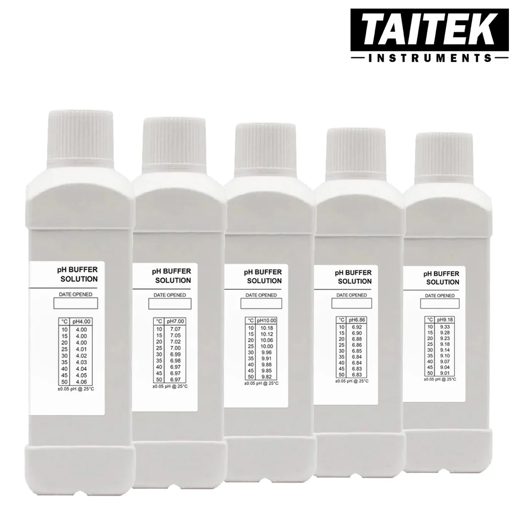 TAITEK pH Buffer Solution 4.00 6.86 7.00 9.18 10.00 Calibration Solutions for pH Meters (500 mL) TAITEK pH Buffer Solution 4.00 6.86 7.00 9.18 10.00 Calibration Solutions for pH Meters (500 mL)