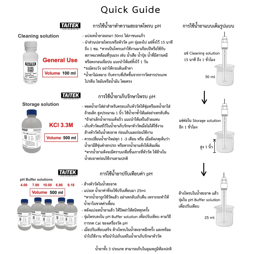 TAITEK น้ำยามาตรฐาน pH Buffer Solution ค่า 4 6.86 7 9.18 10 สำหรับปรับเทียบ คาลิเบรทเครื่องวัดพีเอช (500 mL) TAITEK น้ำยามาตรฐาน pH Buffer Solution ค่า 4 6.86 7 9.18 10 สำหรับปรับเทียบ คาลิเบรทเครื่องวัดพีเอช (500 mL)