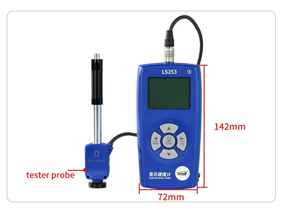 เครื่องวัดความแข็ง Leeb Hardness Tester Linshang LS253 เครื่องวัดความแข็ง Leeb Hardness Tester Linshang LS253