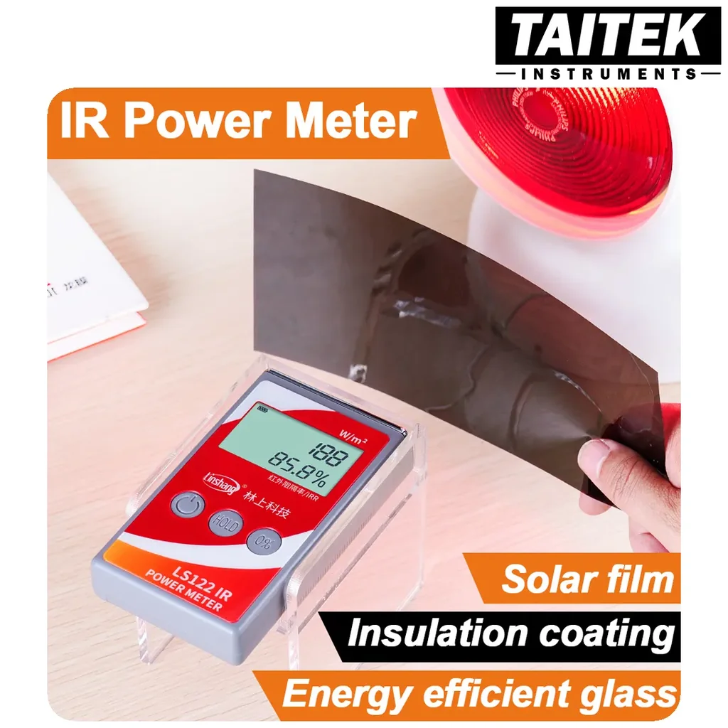 เครื่องวัดแสงอินฟราเรด IR Power Meter Linshang รุ่น LS122 Power 0-40000 W/m² Spectral 1000nm-1700nm IR Infrared Radiometer/Radiation Intensity/Solar Film/Window Tint Meter เครื่องวัดแสงอินฟราเรด IR Power Meter Linshang รุ่น LS122 Power 0-40000 W/m² Spectral 1000nm-1700nm IR Infrared Radiometer/Radiation Intensity/Solar Film/Window Tint Meter