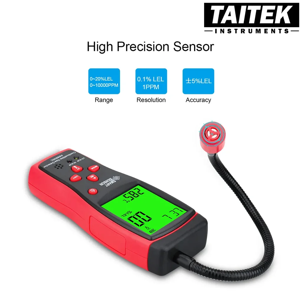 เครื่องตรวจจับก๊าซไวไฟ Combustible Gas Detector SMART SENSOR รุ่น AS8800C พร้อมจอแสดงผล LCD เครื่องตรวจจับก๊าซไวไฟ Combustible Gas Detector SMART SENSOR รุ่น AS8800C พร้อมจอแสดงผล LCD
