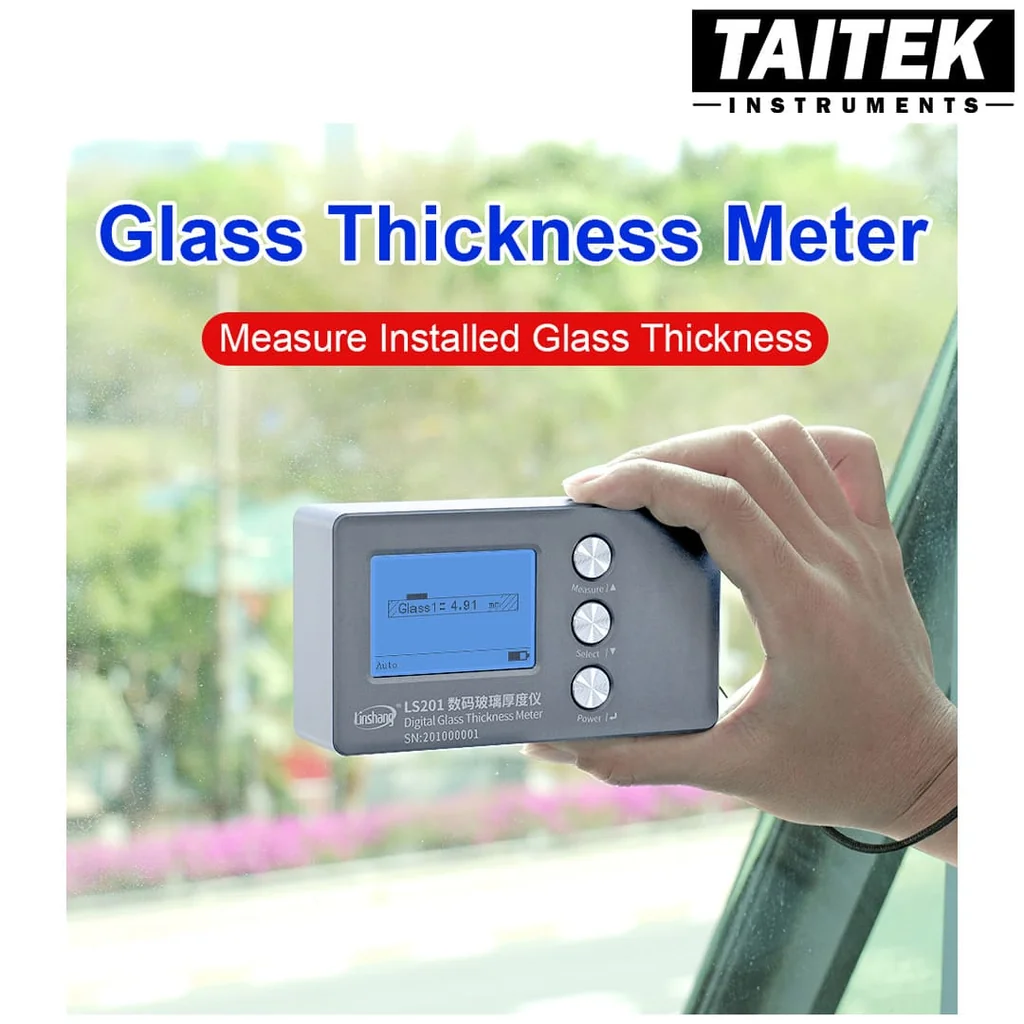 เครื่องวัดความหนากระจก Hollow Laser Glass Thickness Gauge Linshang รุ่น LS201 วัดความหนาแผ่นกระจกที่ซ้อนกันรวมถึงวัดความห่างระหว่างแผ่นกระจก เครื่องวัดความหนากระจก Hollow Laser Glass Thickness Gauge Linshang รุ่น LS201 วัดความหนาแผ่นกระจกที่ซ้อนกันรวมถึงวัดความห่างระหว่างแผ่นกระจก