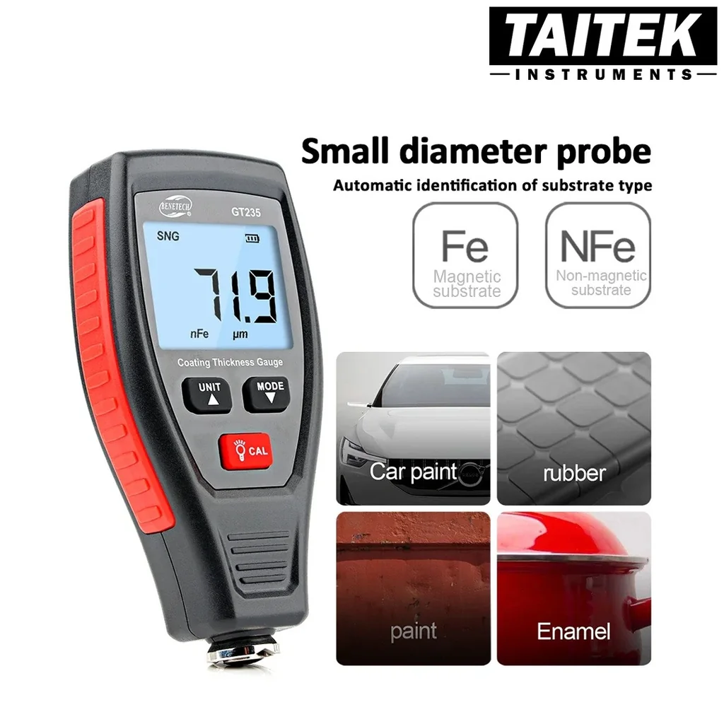 เครื่องวัดความหนาผิวเคลือบ Coating Thickness Gauge BENETECH รุ่น GT235 ช่วงการวัด 0~1800um ความละเอียด 0.1um เครื่องวัดความหนาผิวเคลือบ Coating Thickness Gauge BENETECH รุ่น GT235 ช่วงการวัด 0~1800um ความละเอียด 0.1um