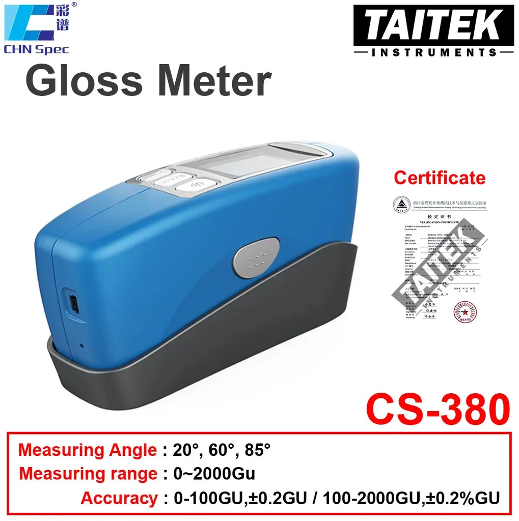 เครื่องวัดความเงาแบบ 3มุมองศา Three Angles Gloss meter CHNSpec รุ่น CS-380 มุมองศา 20º 60º 85º ช่วงการวัด 0-2000GU พร้อมใบCer จากโรงงาน เครื่องวัดความเงาแบบ 3มุมองศา Three Angles Gloss meter CHNSpec รุ่น CS-380 มุมองศา 20º 60º 85º ช่วงการวัด 0-2000GU พร้อมใบCer จากโรงงาน