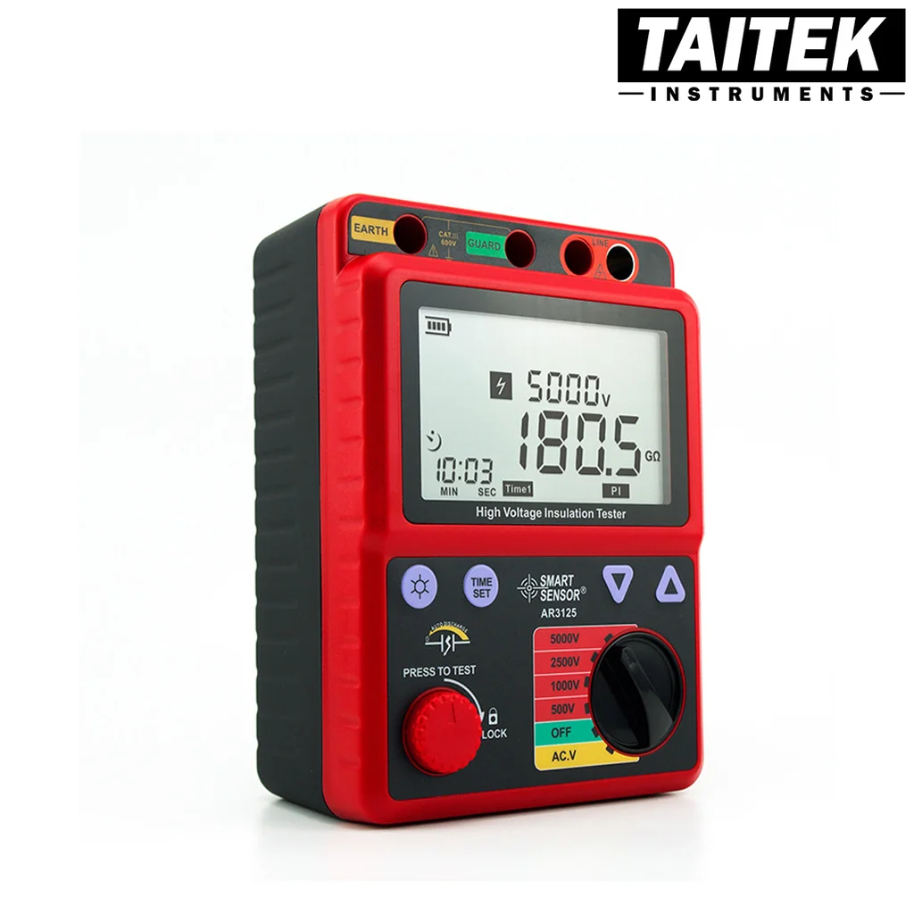 เครื่องทดสอบความเป็นฉนวนไฟฟ้าแรงสูง High Voltage Insulation Resistance Tester SMART SENSOR รุ่น AR3125 เครื่องทดสอบความเป็นฉนวนไฟฟ้าแรงสูง High Voltage Insulation Resistance Tester SMART SENSOR รุ่น AR3125
