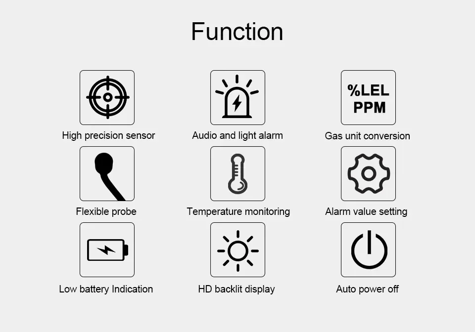 เครื่องตรวจจับก๊าซไวไฟ Combustible Gas Detector SMART SENSOR AS8800C เครื่องตรวจจับก๊าซไวไฟ Combustible Gas Detector SMART SENSOR AS8800C