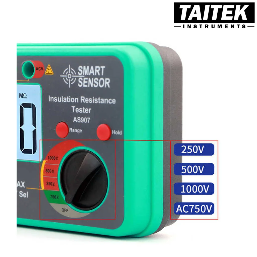 เครื่องทดสอบความเป็นฉนวน Insulation Resistance Tester SMART SENSOR รุ่น AS907 เครื่องทดสอบความเป็นฉนวน Insulation Resistance Tester SMART SENSOR รุ่น AS907