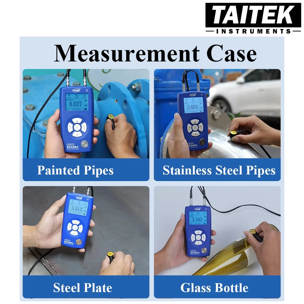 เครื่องวัดความหนาวัสดุ Ultrasonic Thickness Gauge Linshang รุ่น LS212 ช่วงการวัด 0.8~350mm(45#steel) ความละเอียด0.001 ความแม่นยำสูงระดับมืออาชีพ เครื่องวัดความหนาวัสดุ Ultrasonic Thickness Gauge Linshang รุ่น LS212 ช่วงการวัด 0.8~350mm(45#steel) ความละเอียด0.001 ความแม่นยำสูงระดับมืออาชีพ
