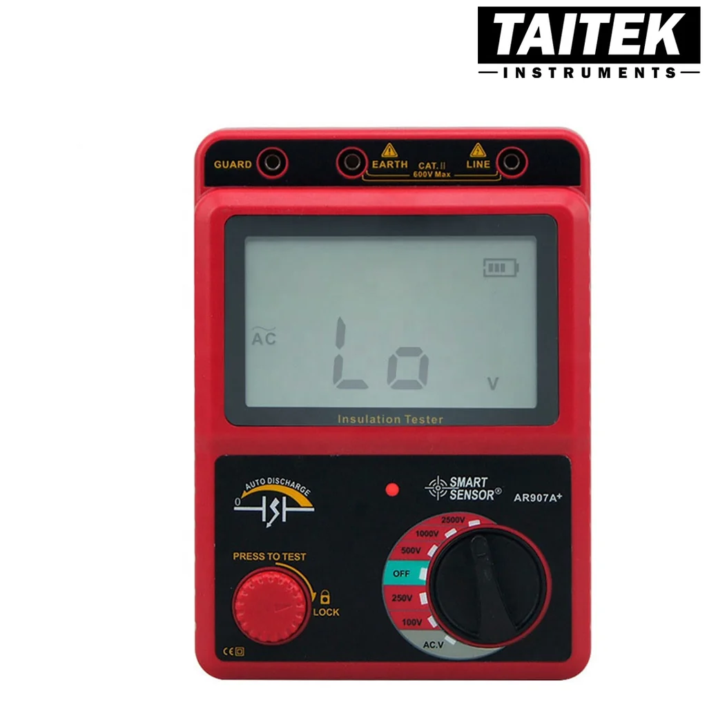 เครื่องทดสอบความเป็นฉนวนไฟฟ้าแรงสูง High Voltage Insulation Resistance Tester SMART SENSOR รุ่น AR907A+ เครื่องทดสอบความเป็นฉนวนไฟฟ้าแรงสูง High Voltage Insulation Resistance Tester SMART SENSOR รุ่น AR907A+