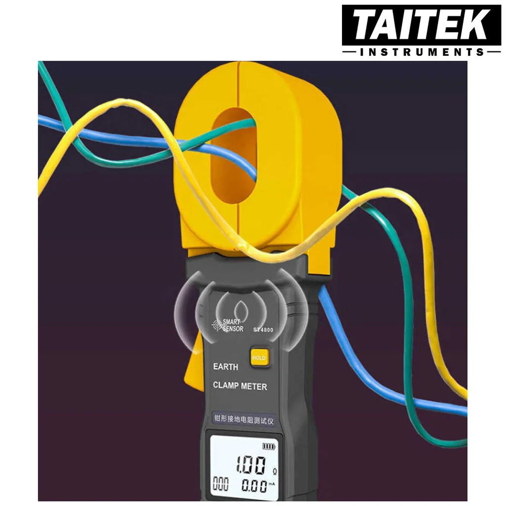 เครื่องวัดความต้านทานดินแบบหนีบ Clamp Earth Resistance Tester SMART SENSOR รุ่น ST4800 เครื่องวัดความต้านทานดินแบบหนีบ Clamp Earth Resistance Tester SMART SENSOR รุ่น ST4800